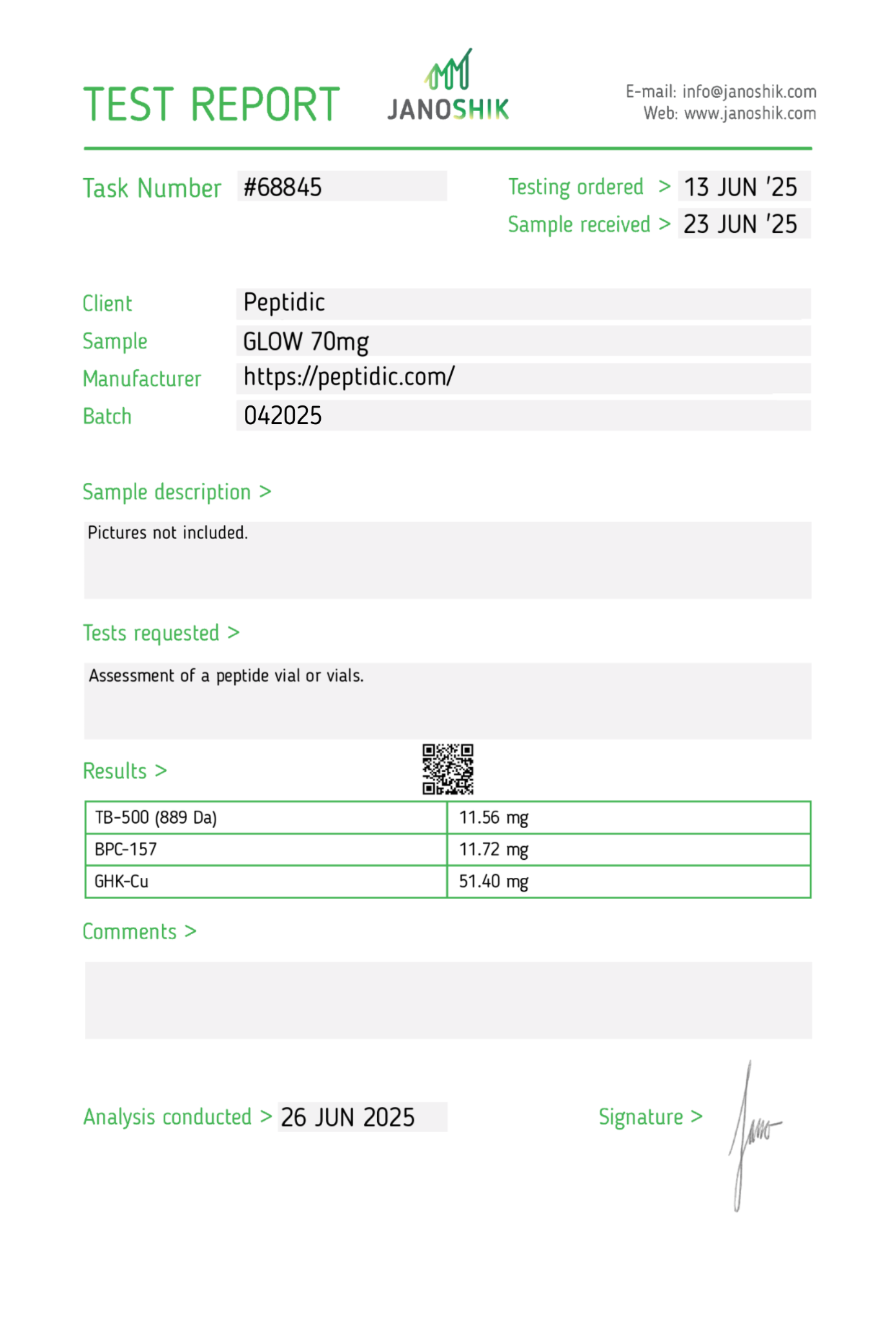 Glow – 70mg (10 vials)